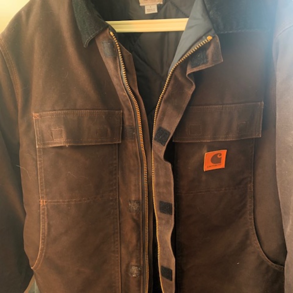 Carhartt Mens - Large - Dark Brown - Duck Jacket, insulated - very little use